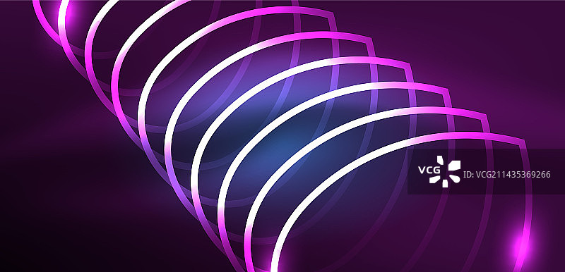 霓虹线条和波浪抽象的背景技术图片素材