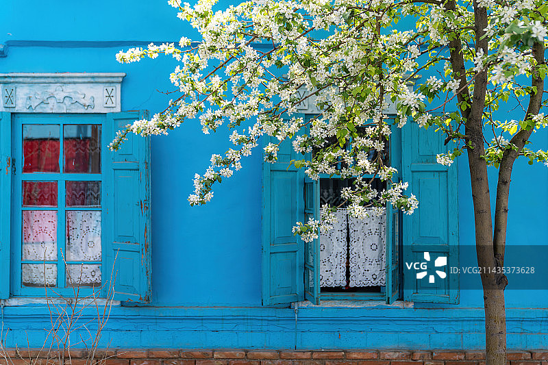 伊宁古城的春天图片素材
