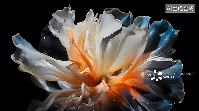 【AI数字艺术】柔和花朵背景图片素材