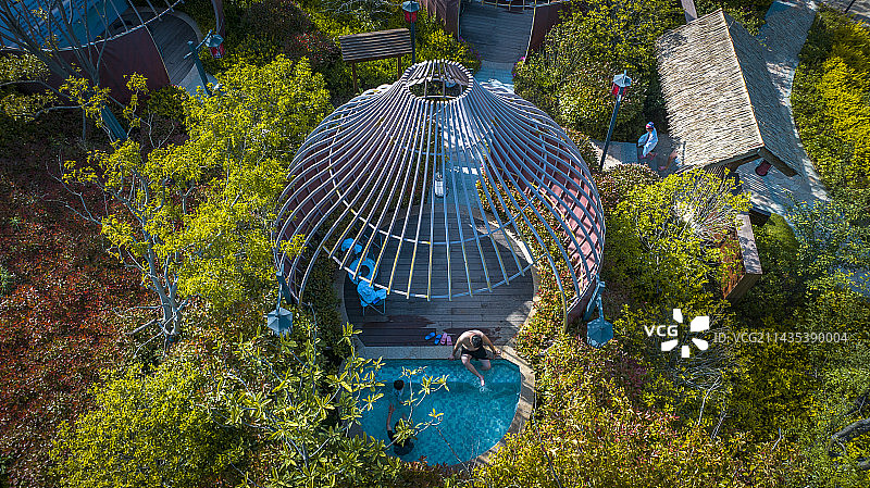 室外温泉 泡温泉 度假图片素材