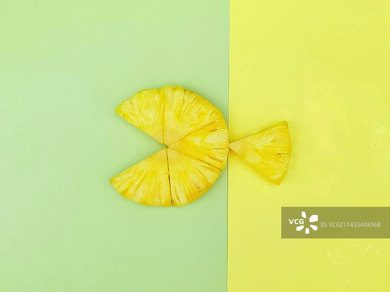 新鲜水果切片菠萝凤梨静物特写图片素材