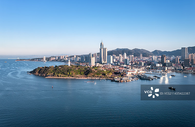 烟台城市海景图片素材