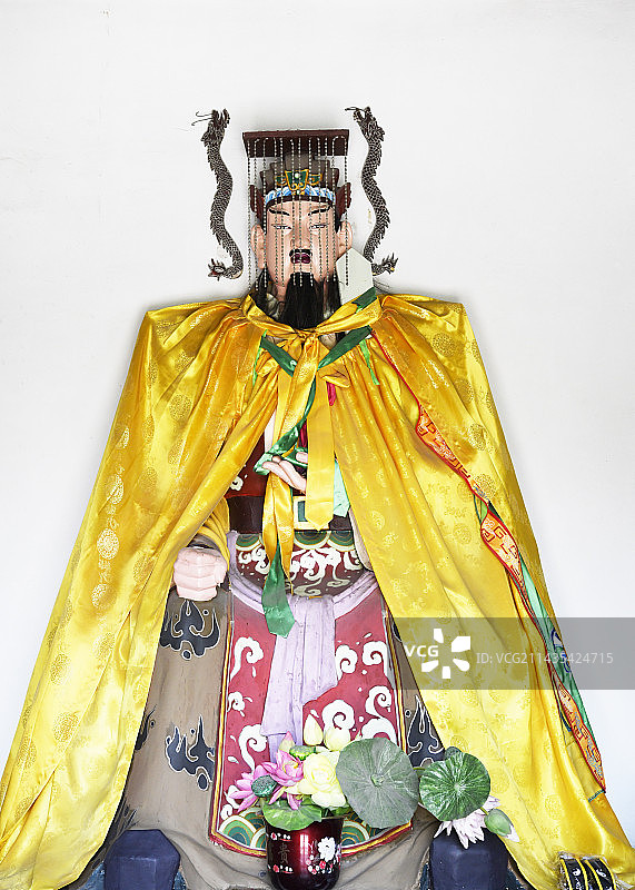 山东济南华阳宫龙王庙龙王塑像图片素材