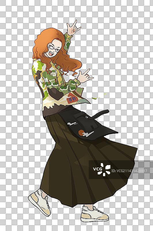 可爱卷发少女图片素材