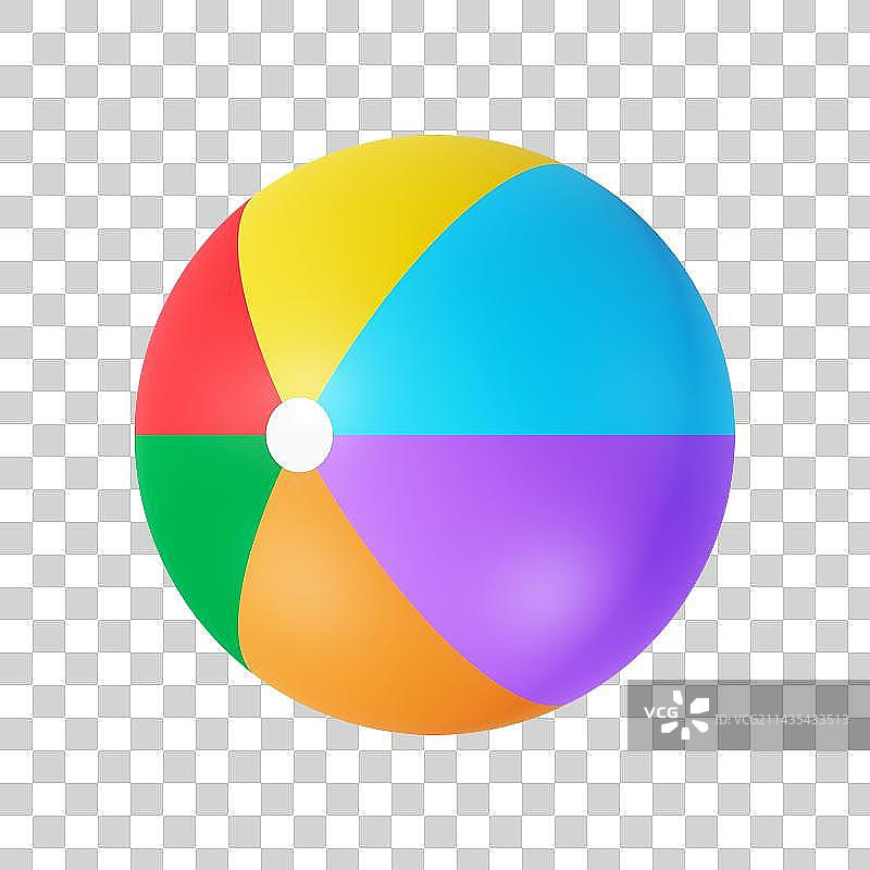C4D立体气排球沙滩球元素图片素材