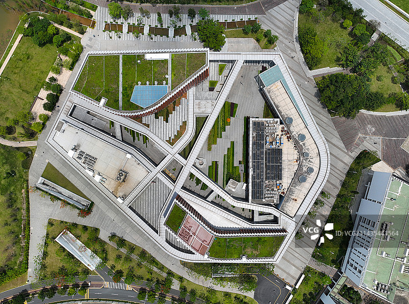 广东省深圳市南山区西丽大学城南方科技大学深圳大学丽湖校区航拍图片素材
