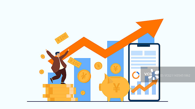 金融插画图片素材