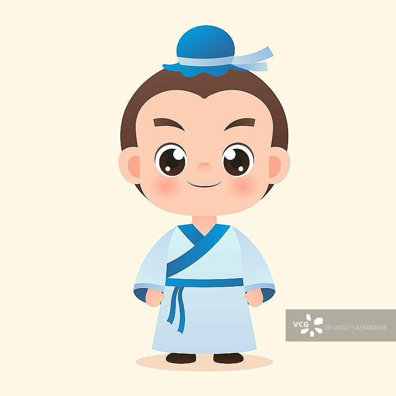 手绘卡通古人人物图片素材