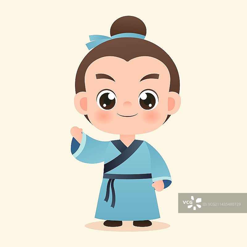 手绘古代卡通人物图片素材