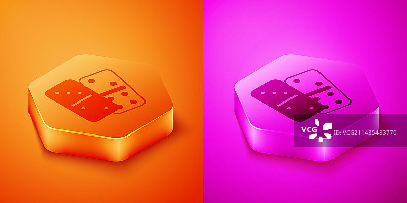 2.5D多米诺骨牌图标图片素材