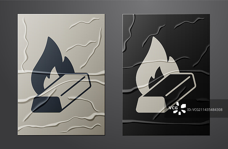 倾倒的白色熔金图标图片素材