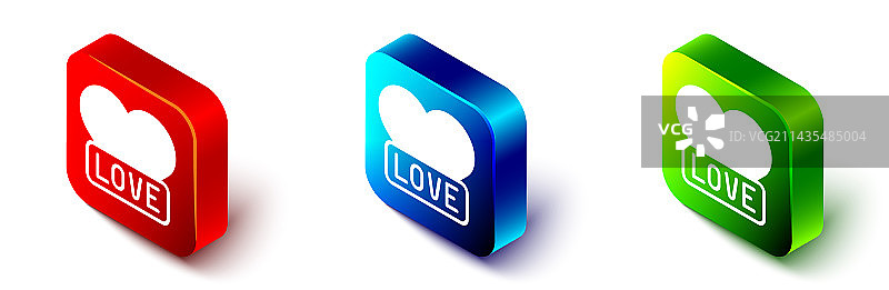 2.5D心形白色背景图标图片素材