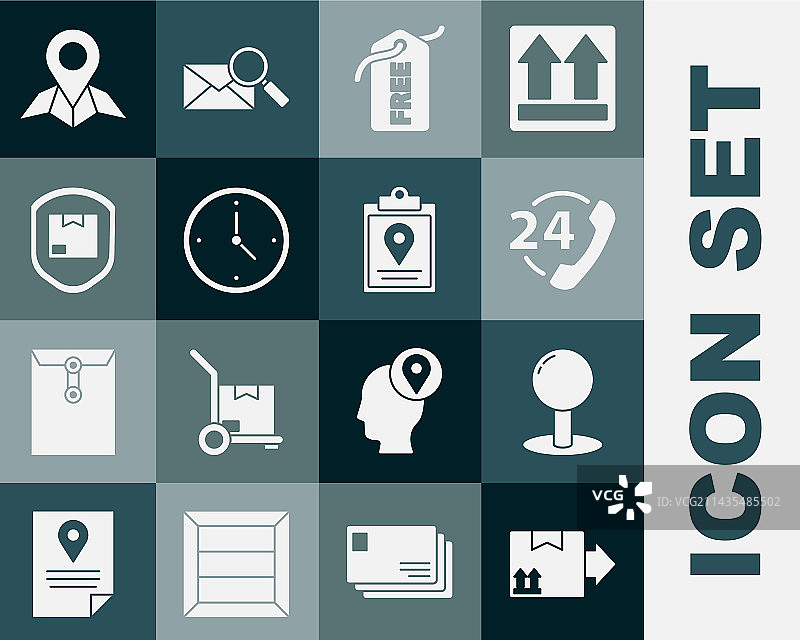 带有交通标志价签的纸板箱图片素材