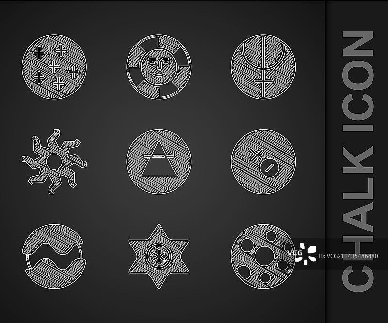 流星、满月和金星图片素材