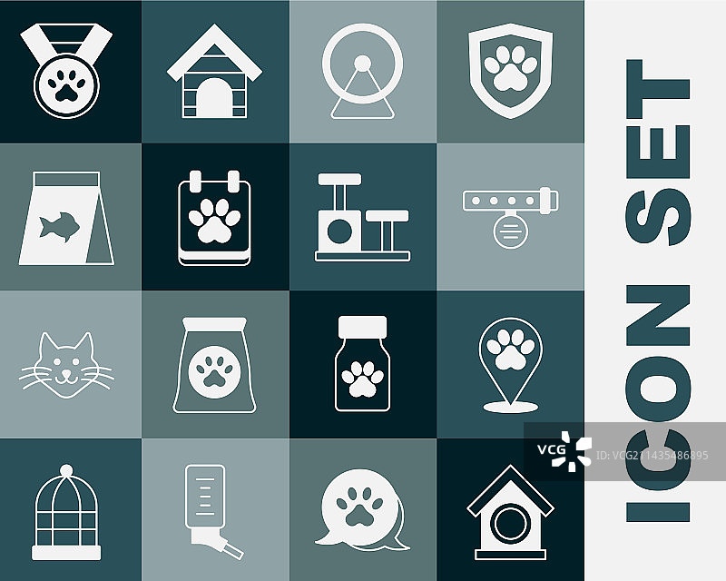 宠物狗屋宠物医院位置套装图片素材