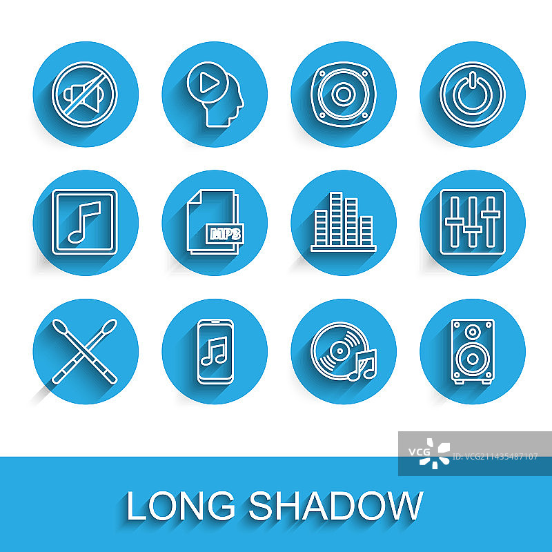 鼓槌、音乐播放器、扬声器静音图标图片素材