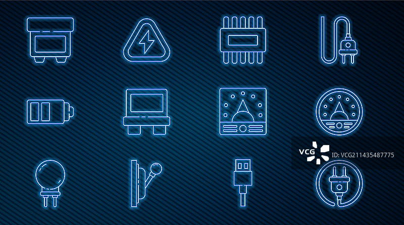 电源插头安培表万用表图片素材