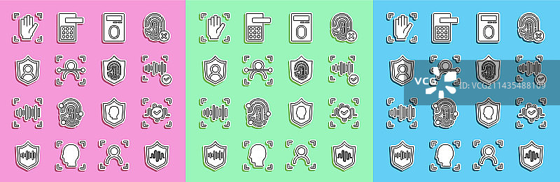 语音识别语音线路盾牌图片素材