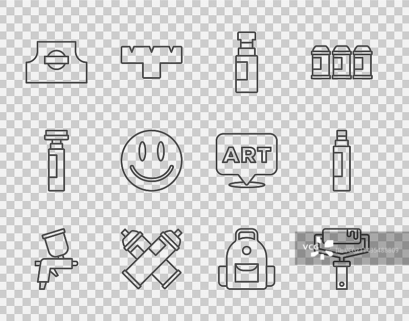 喷枪滚筒刷记号笔图片素材