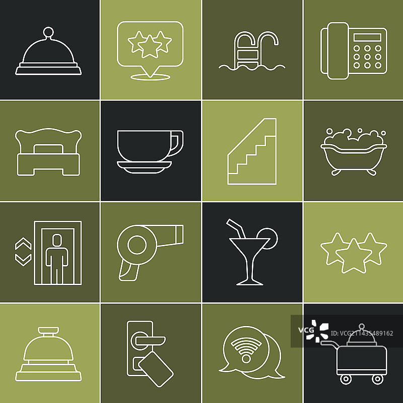 带食物的托盘与星级评价图片素材