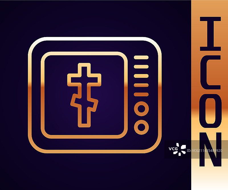 金色线条在线教堂牧师讲道视频图片素材