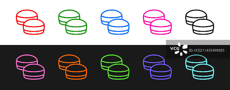 马卡龙曲奇饼干图标图片素材