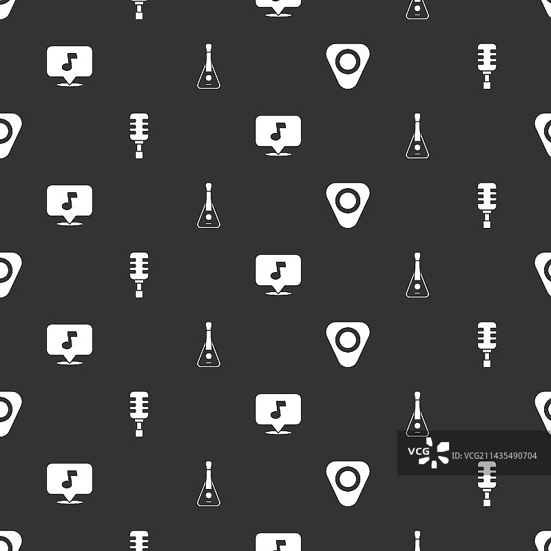 吉他拨片麦克风音符音调套装图片素材