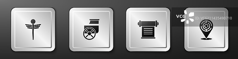 蛇杖、蛇、古代医用马车套装图片素材