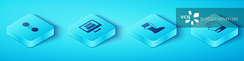 2.5D哑铃拳击台格斗手套素材图片素材