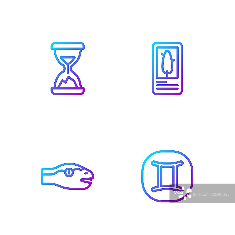 双子座生肖蛇复古沙漏banner图片素材