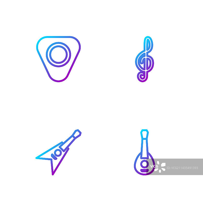 吉他、电贝司和拨片图片素材