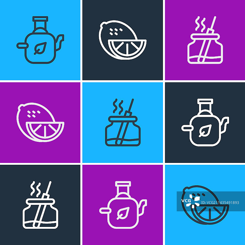 带叶香薰炉的茶壶图片素材