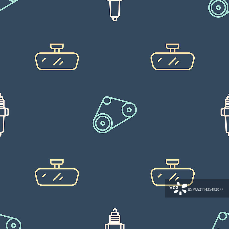 汽车火花塞后视镜正时皮带图标图片素材