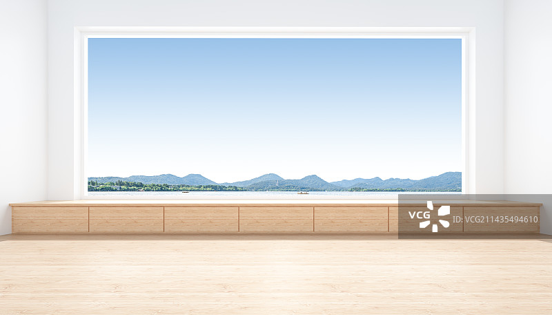 杭州西湖风景窗户空间背景图片素材