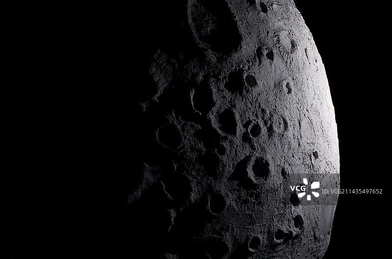 月球表面月坑图片素材
