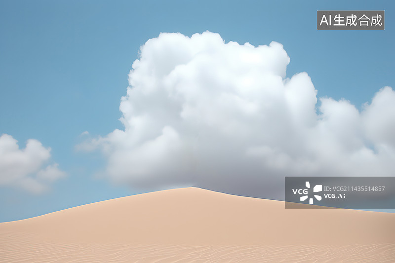 【AI数字艺术】沙漠上的云朵图片素材