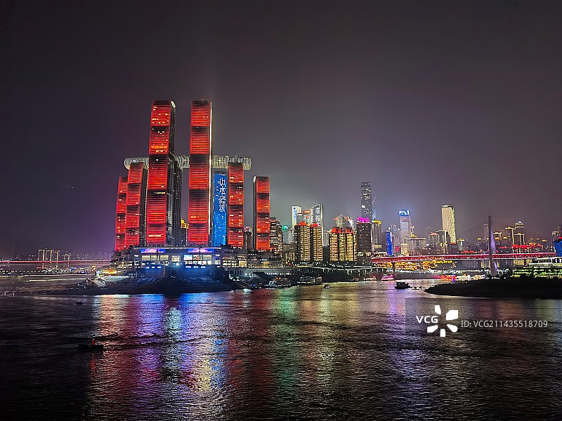 重庆嘉陵江夜景图片素材