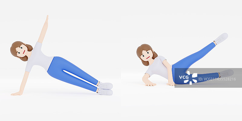 女性健身动作图片素材