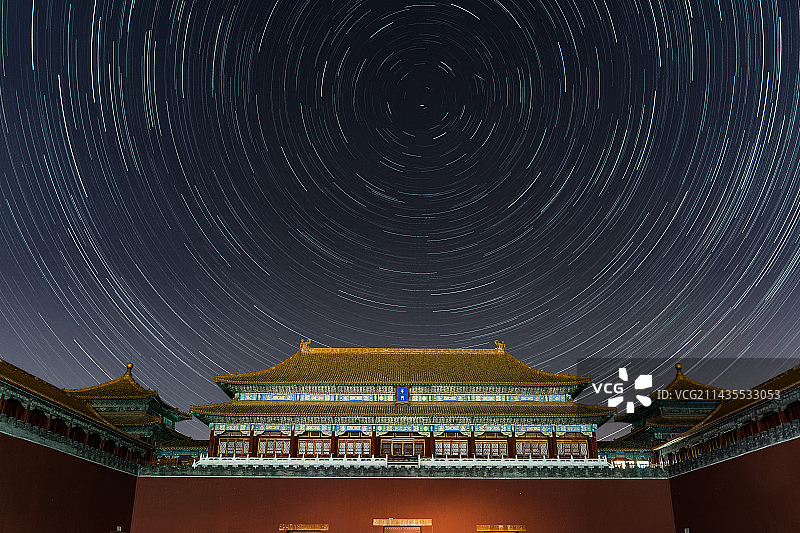 午门星轨图片素材