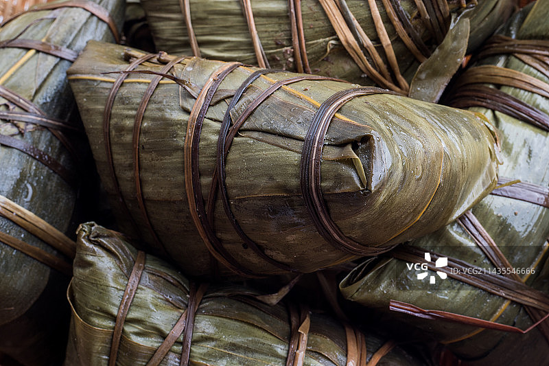端午节美食咸肉粽子图片素材