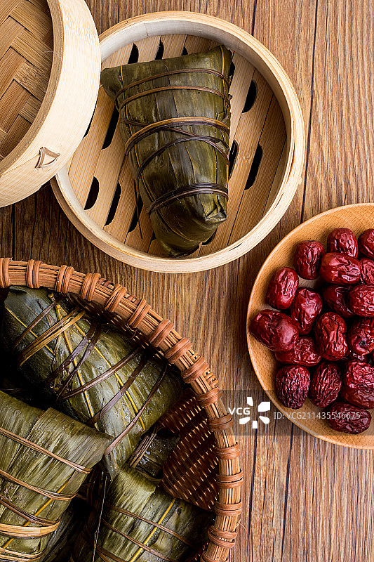 端午节美食咸肉粽子图片素材