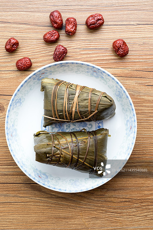 端午节美食咸肉粽子图片素材