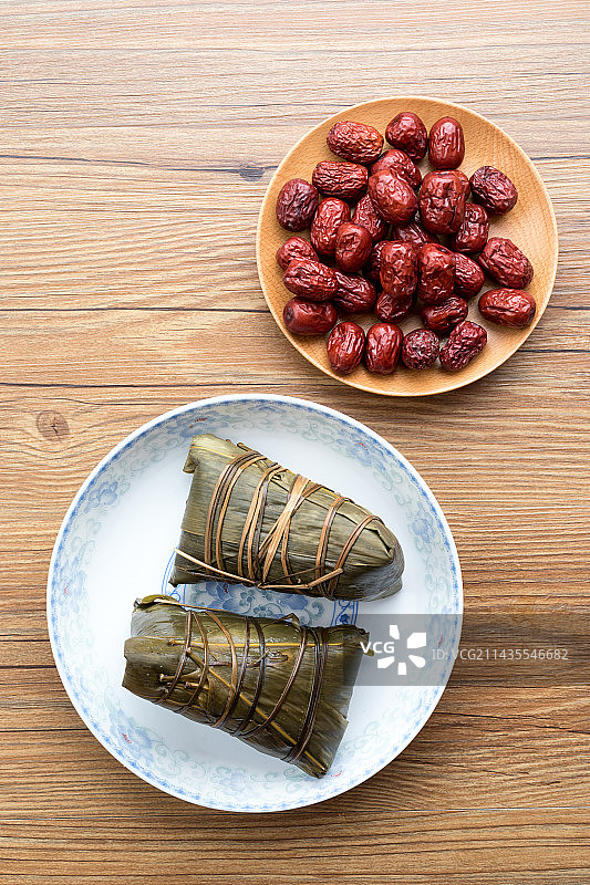 端午节美食咸肉粽子图片素材
