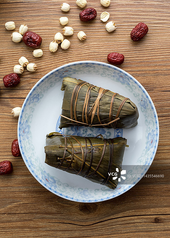 端午节美食咸肉粽子图片素材
