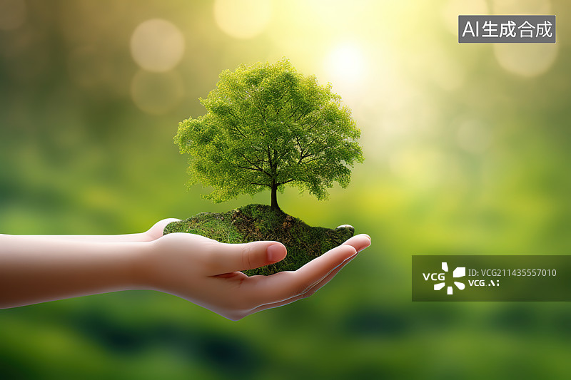 【AI数字艺术】植树节图片素材