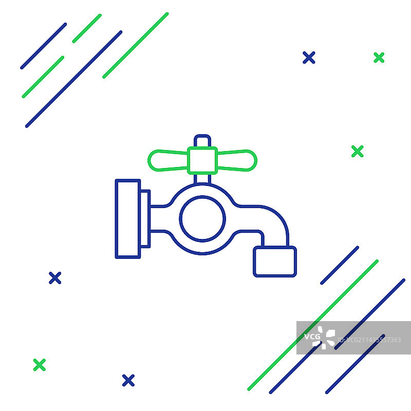 白色背景上的水龙头图标图片素材