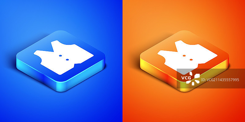 2.5D马甲图标，蓝底图片素材