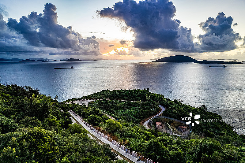 珠海万山群岛桂山岛航拍图片素材