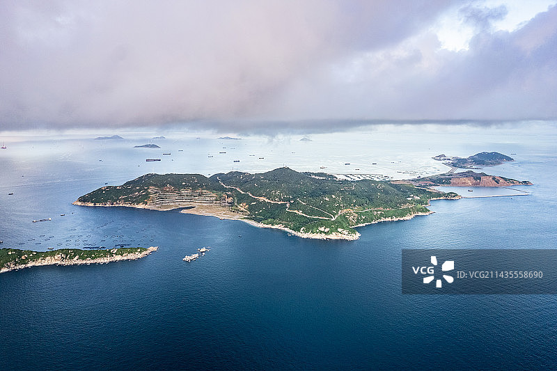 珠海万山群岛桂山岛航拍图片素材
