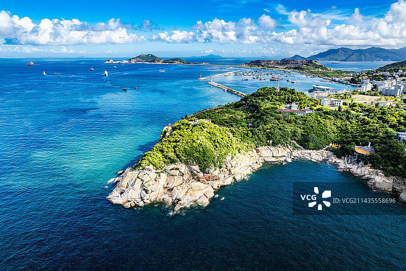 珠海万山群岛桂山岛航拍图片素材